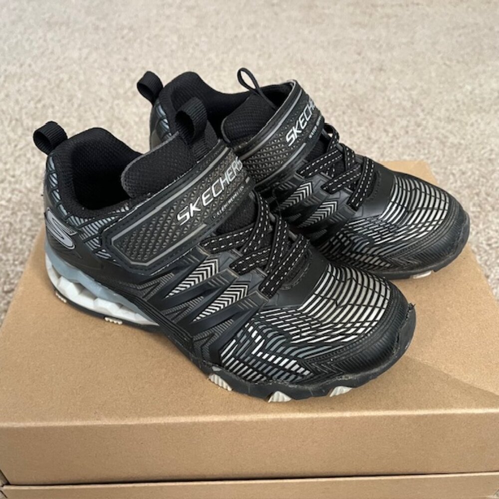 Skechers Microspec Max Kids Size 1.5 Durable Athletic Sneakers